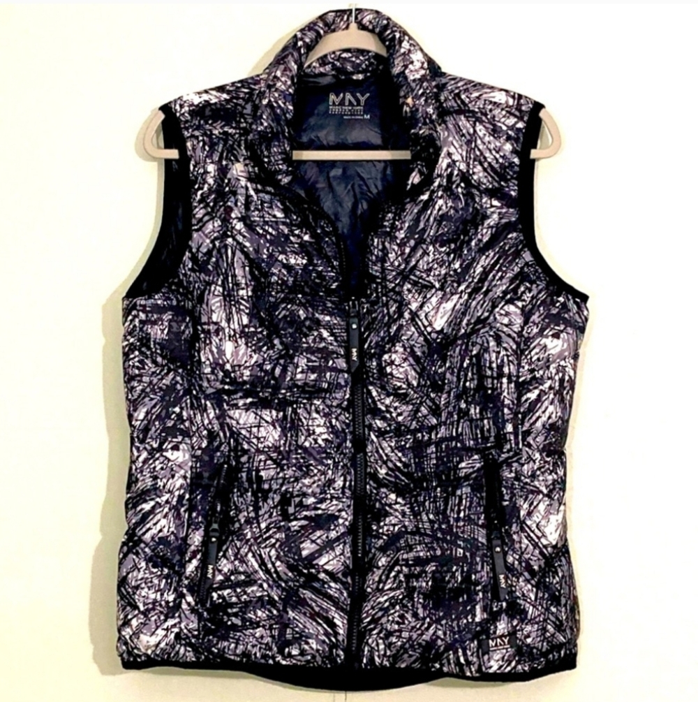 Andrew Mac Performance Pink & Black Puffer Vest- Size Large